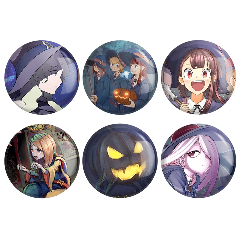 مگنت خندالو طرح انیمه جادوگران کوچک Little Witch Academia کد 1408B مجموعه 6 عددی