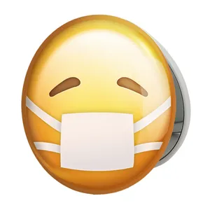 آینه جیبی خندالو طرح ایموجی مدل تاشو کد 24652 