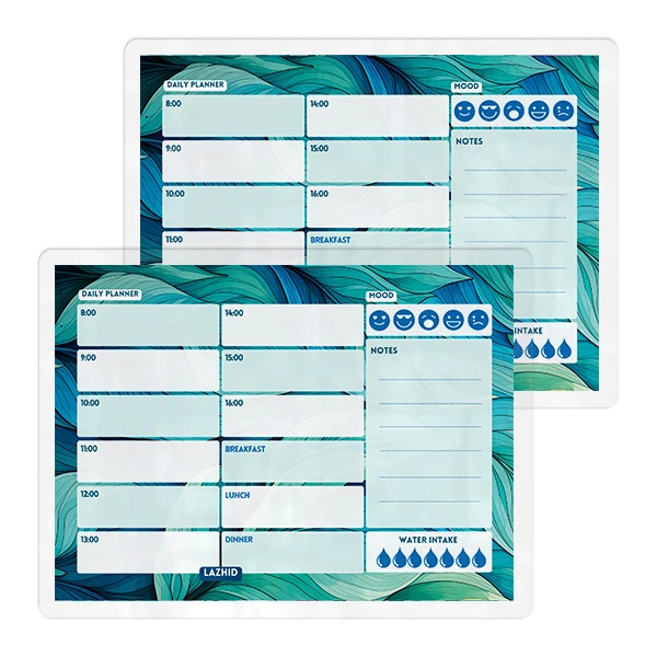 تخته وایت برد لاژید مدل پلنر کد PL05 سایز 20*30 سانتی متر مجموعه 2 عددی