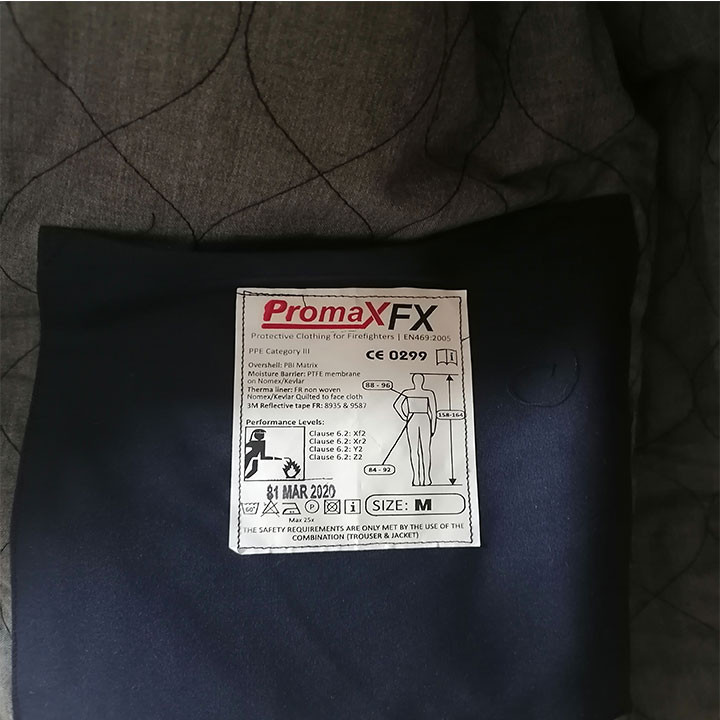 لباس آتش نشانی پرومکس مدل pbi FX