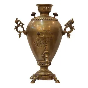 سماور ذغالی برنجی مدل ماج کد ۲۴۳۴