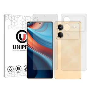Unipro Explosion Proof model Transparent screen protector suitable for Xiaomi Redmi Note 13R Pro mobile phone along with the back of the phone