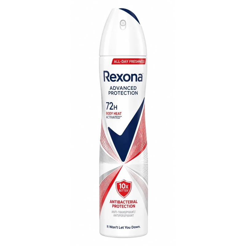 اسپری ضدتعریق زنانه رکسونا مدل Antibacterial Protection 72H حجم 200 میلی‌لیتر