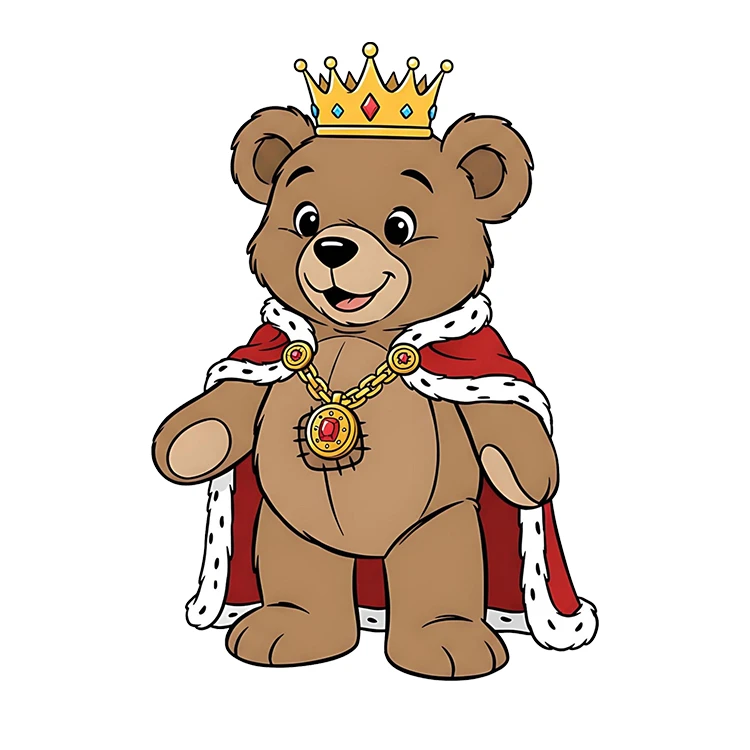 استیکر پارچه و لباس پاد آفرین مدل کارتونی طرح خرس تدی کد S3536