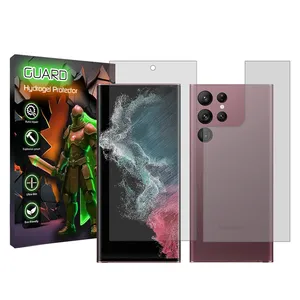 Guard Tough model transparent screen protector suitable for Samsung Galaxy S22 Ultra 5G mobile phone along with the back protector