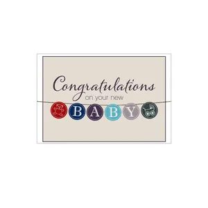 کارت پستال بادکنک آبی مدل تولد کد baby2