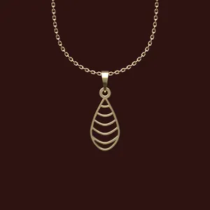 گردنبند طلا 18 عیار زنانه مدوپد مدل هندسی کد X2-1-1002