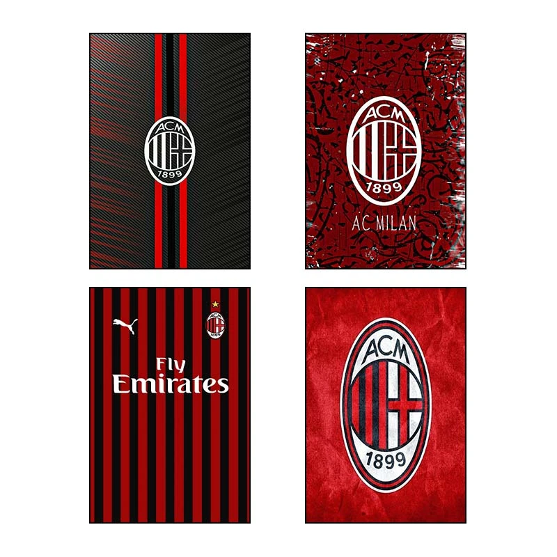 تابلو شاسي کارنيکا طرح آ.ث. میلان AC Milan کد 17510 مجموعه 4 عددی