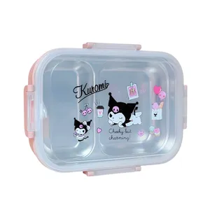 ظرف غذای کودک مدل لانچ باکس کرومی استیل به همراه قاشق کد 2