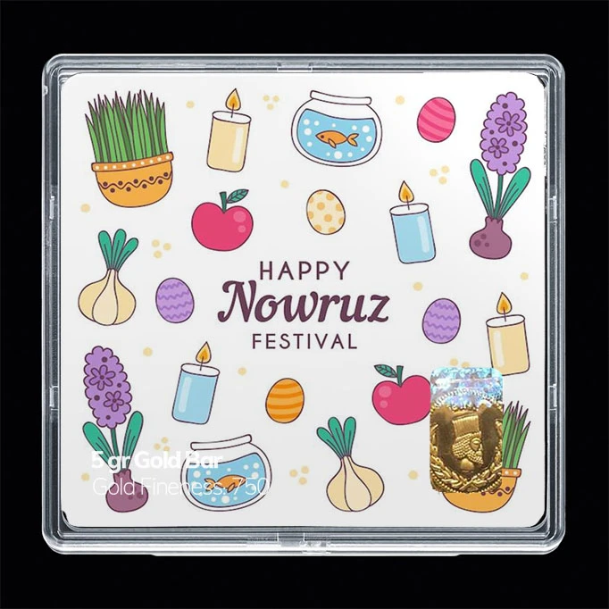 سکه گرمی طلا 18 عیار مدوپد مدل نوروز و سال نو کد SG11522