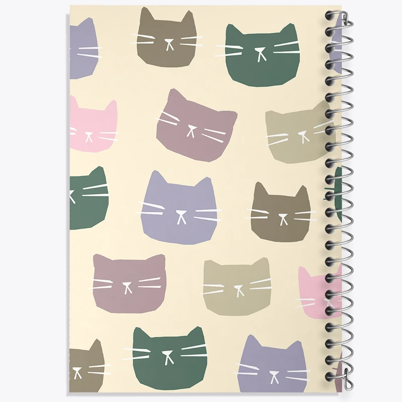 دفتر مشق 50 برگ خندالو طرح گربه (Cat) کد N1515