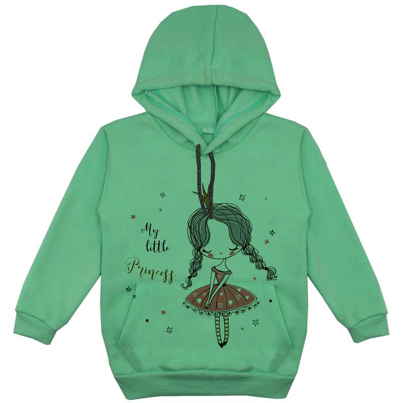 هودی دخترانه مدل F62 رنگ سبز