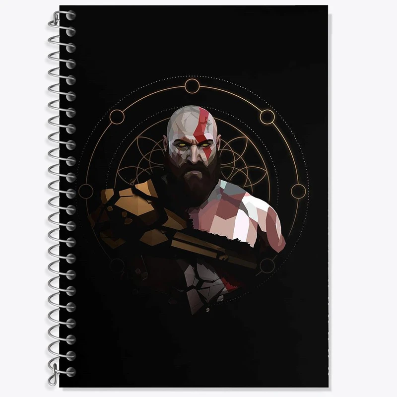 دفتر زبان 50 برگ خندالو مدل دو خط طرح بازی گاد آف وار God Of War کد 28628