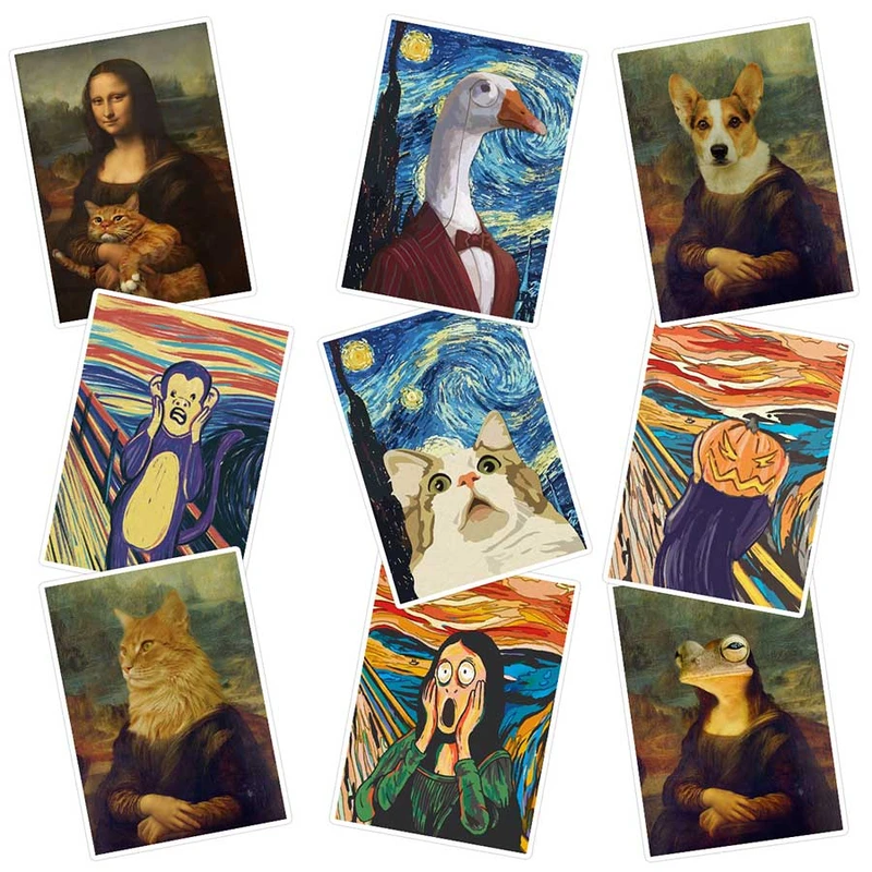     استیکر لپ تاپ ماسا دیزاین طرح painting کد SAM161 مجموعه 9 عددی