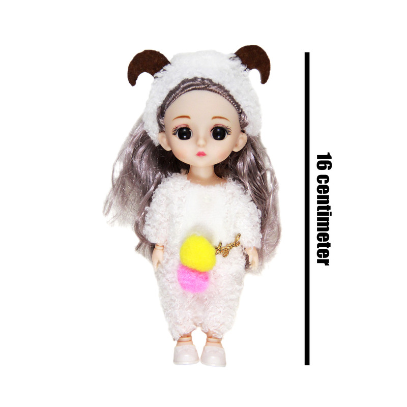 عروسک مدل چشم تیله ای قوچ کد AR 19 ارتفاع 16 سانتی متر