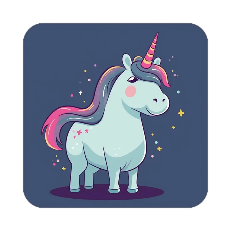 زیر لیوانی کاکتی طرح اسب تک شاخ و یونیکورن مدل mp29867