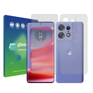 Glass Pro Resistant model matte screen protector suitable for Motorola Edge 50 Pro mobile phone along with the back protector