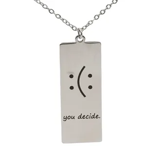 گردنبند مدل لبخند استیل 