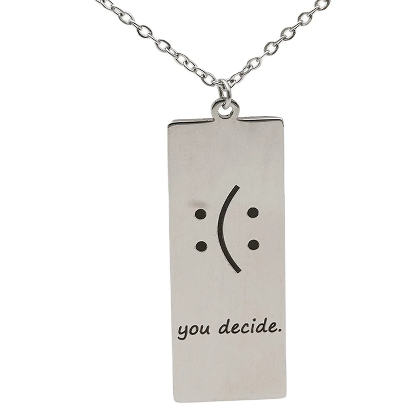 گردنبند مدل لبخند استیل 