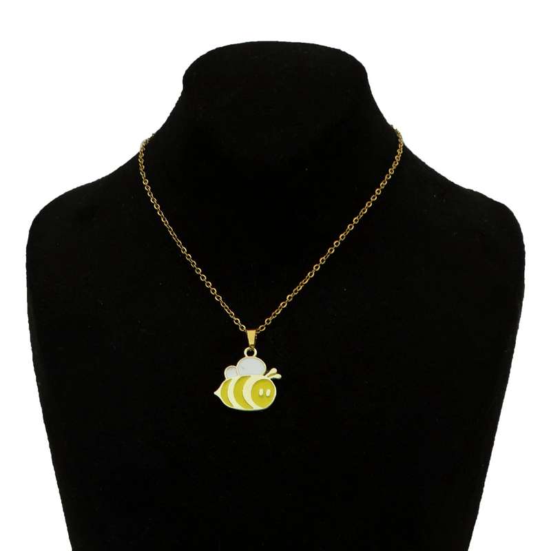 گردنبند دخترانه مدل زنبور عسل تپل کد GZ-Beh-24 گردنبند دخترانه مدل زنبور عسل تپل کد GZ-Beh-24