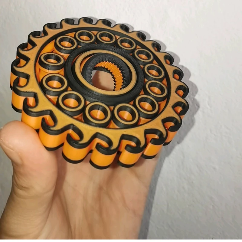 عکس شماره 4 : اسپینر طرح سه بعدی دو رنگ مدل ژیروسکوب