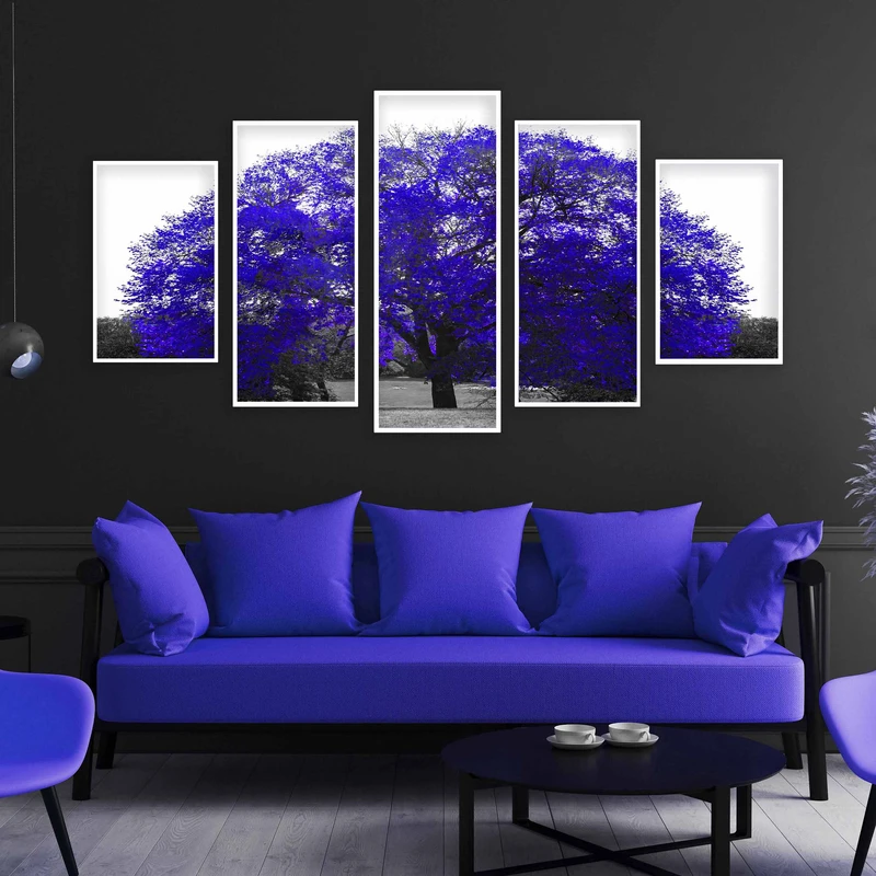 تابلو آتریسا مدل طرح تک درخت AT231.1 مجموعه 5 عددی