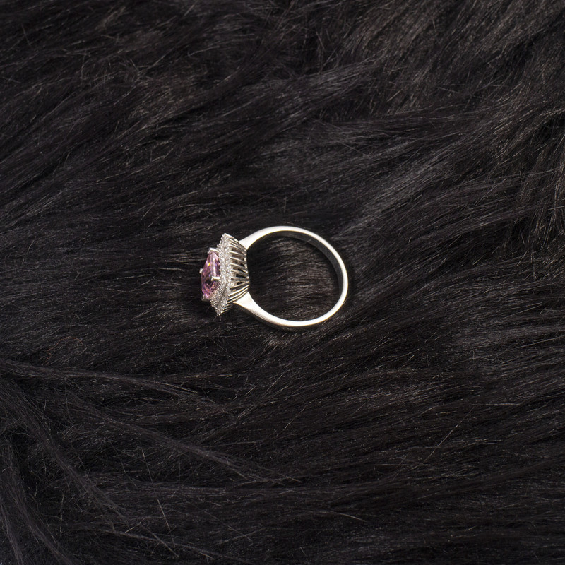 انگشتر نقره زنانه مدل کوارتز AMT-R143