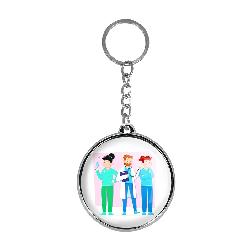 جاکلیدی خندالو طرح پزشک و پرستار کودکانه مدل دوطرفه کد 3650636495