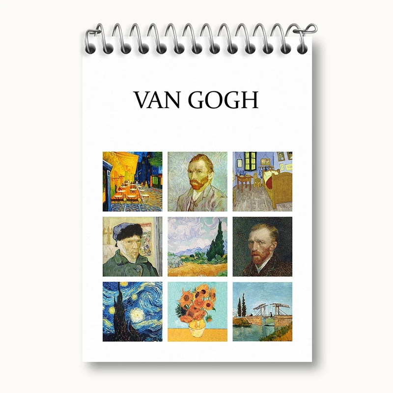 دفتر یادداشت 50 برگ خندالو مدل ونسان ونگوگ کد N1706