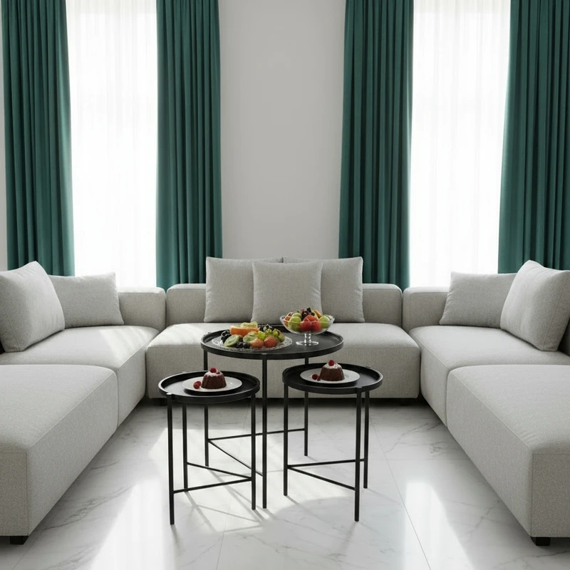 عکس شماره 3 : میز عسلی گرد مدل jm4 مجموعه سه عددی