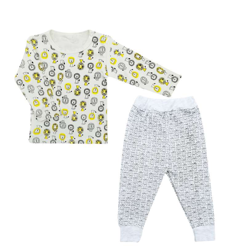ست تی شرت و شلوار نوزادی مدل سلطان جنگل