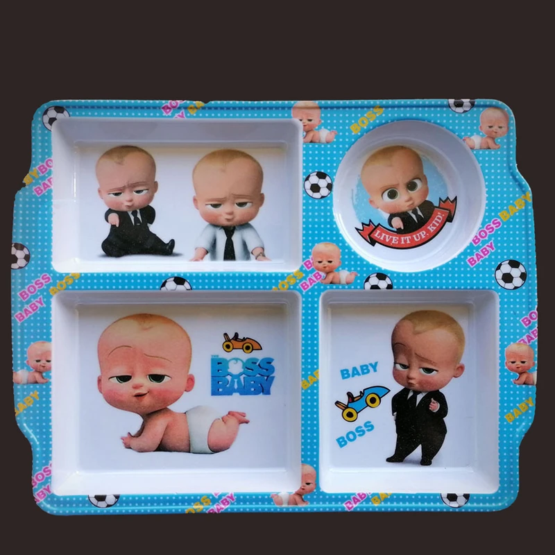 بشقاب غذای کودک طرح بچه رئیس کد rei111