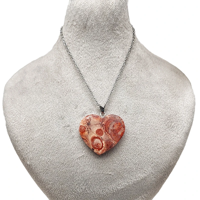 گردنبند دخترانه مدل جاسپر طرح قلب کد 12-71