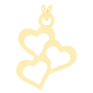 آویز گردنبند طلا 18 عیار زنانه الن نار مدل طرح قلب ELN3790