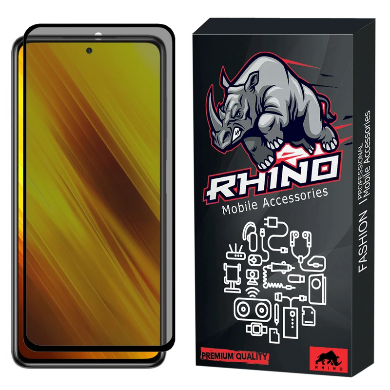 محافظ صفحه نمایش حریم شخصی راینو مدل RGP مناسب برای گوشی موبایل شیائومی Poco X3 / X3 NFC