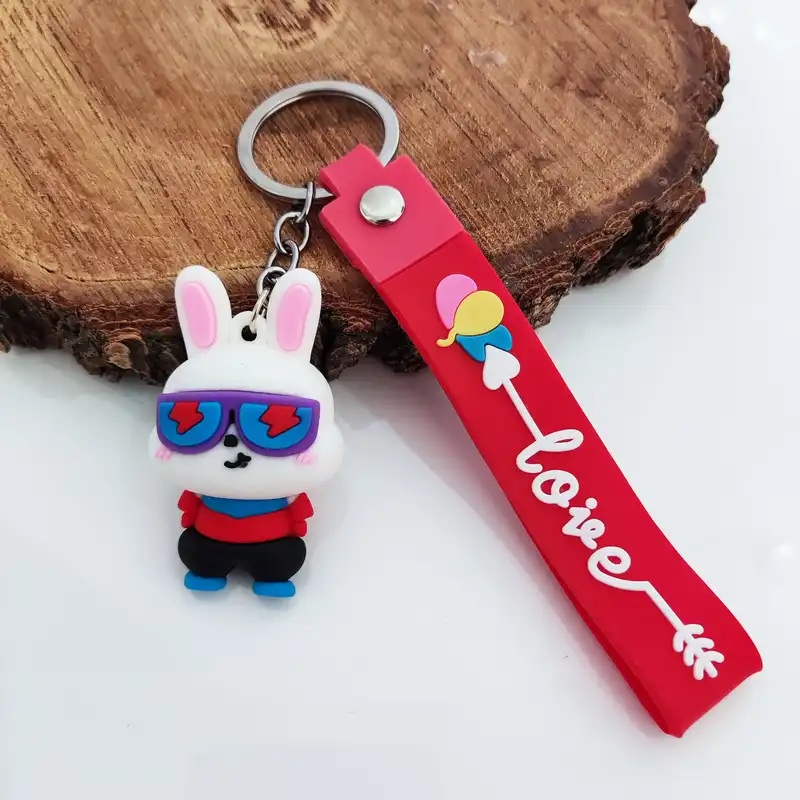 جاکلیدی مدل سیلیکونی طرح خرگوش عینکی کد DB20