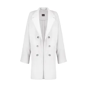 پالتو زنانه ان سی نو مدل الیزه رنگ سفید