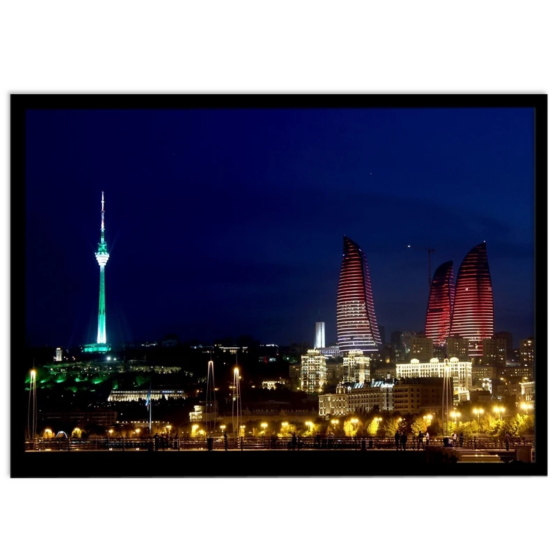 تابلو نوری بکلیت طرح درونمای شهری باکو مدل B-14195