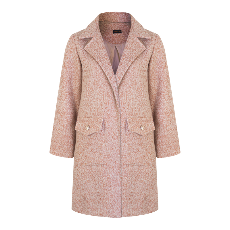 Pink boucle shop coat asda