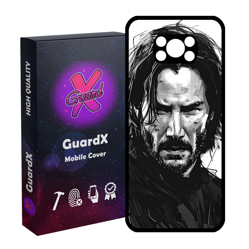کاور گارد ایکس طرح جان ویک مدل Glass10754 مناسب برای گوشی موبایل شیائومی Poco X3 NFC/Poco X3/Poco X3 Pro