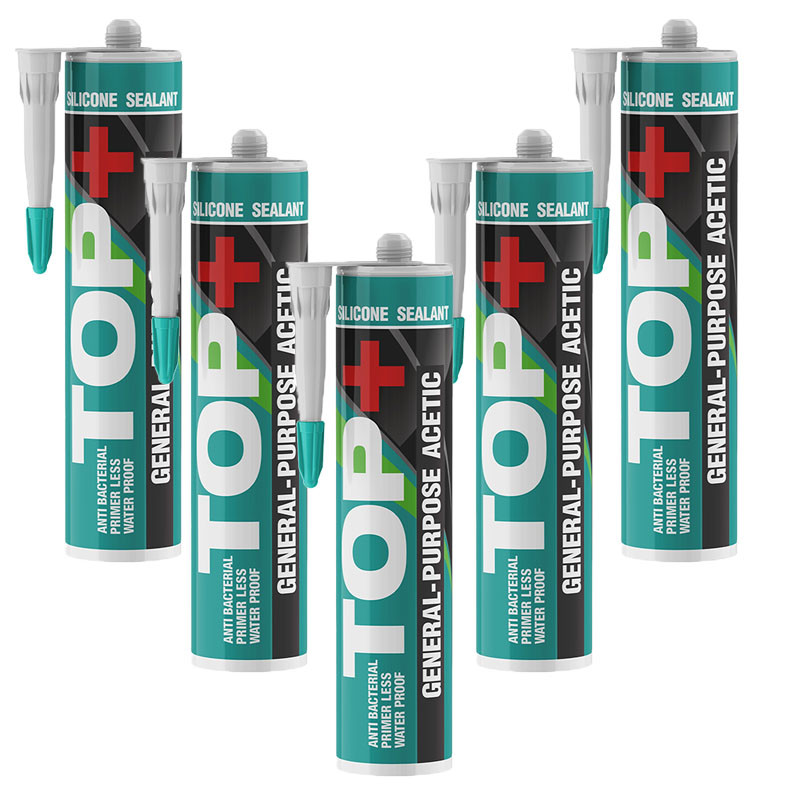 چسب سیلیکون تاپ پلاس مدل سیلیکون شفاف حجم 280 میلی لیتر