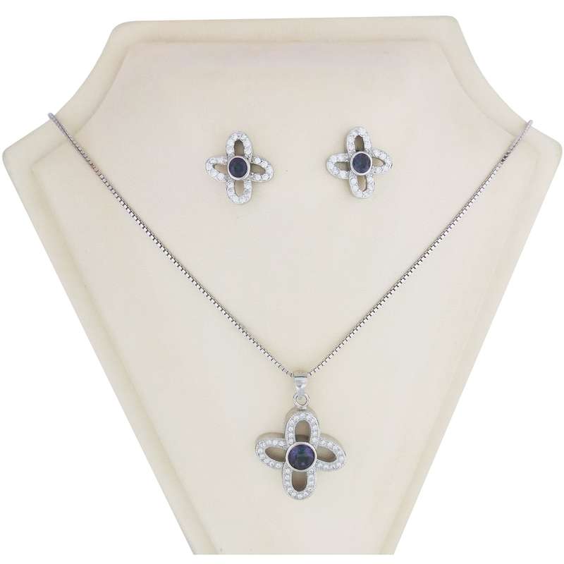 نیم ست نقره زنانه مدل تایلندی کد NG1848