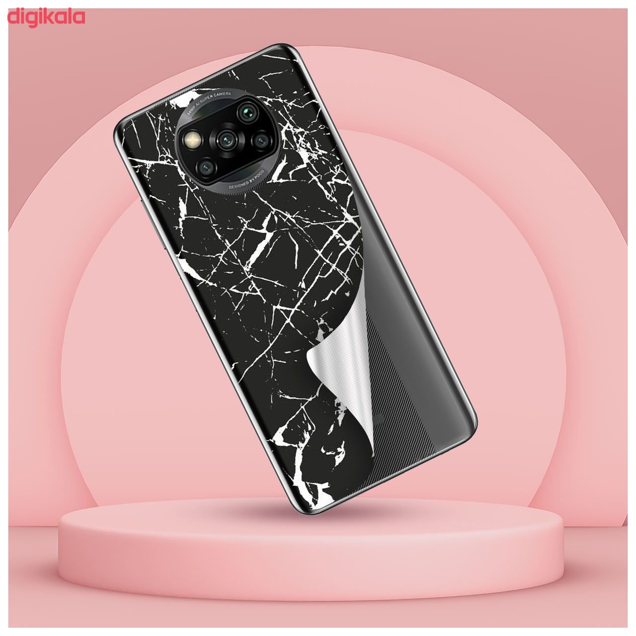 برچسب پوششی راک اسپیس طرح Marble-BK مناسب برای گوشی موبایل شیائومی POCO X3 Pro main 1 5
