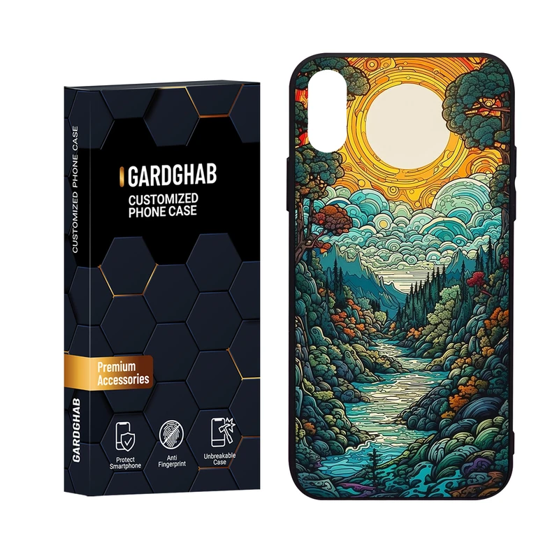 کاور گارد قاب مدل هنری مناسب برای گوشی موبایل اپل iPhone X/Xs