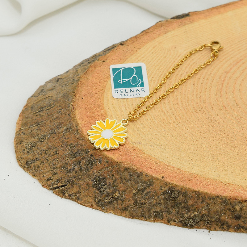 آویز ساعت زنانه دلنار گالری مدل بابونه کد 03