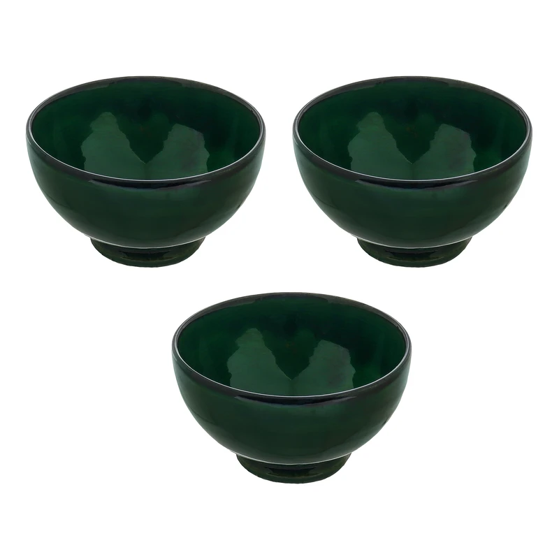 کاسه سفالی مدل ماست خوری بسته 3  عددی 