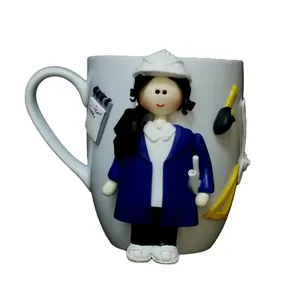 ماگ سرامیکی مدل دختر معمار کد 01011