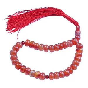 تسبیح مدل عقیق سلیمانی طبیعی تراش عدسی 33 دانه کد T_484