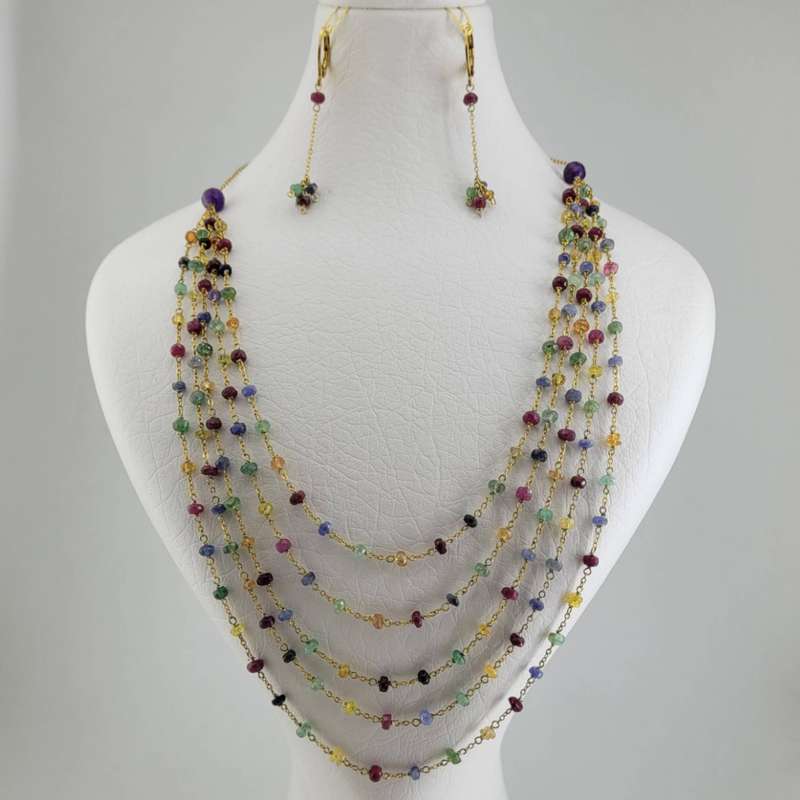 نیم ست زنانه مدل سنگ یاقوت و زمرد جواهری کد777 نیم ست زنانه مدل سنگ یاقوت و زمرد جواهری کد777