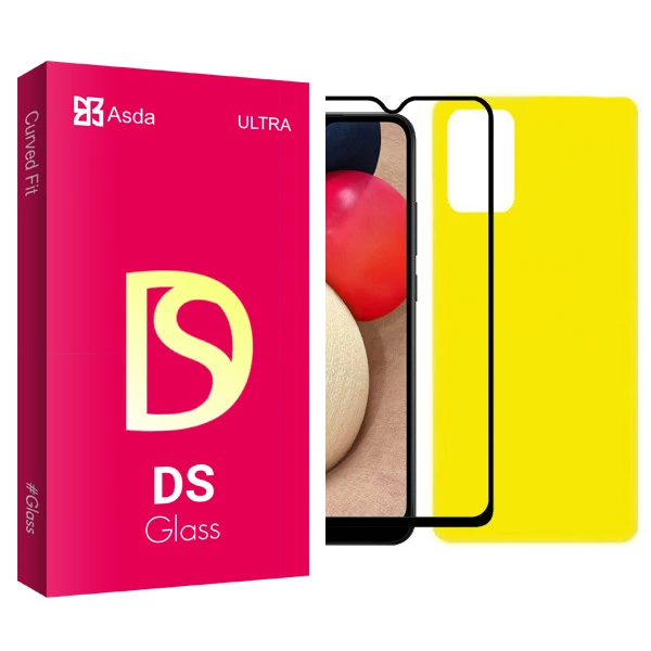 محافظ صفحه نمایش و پشت آسدا مدل DS glass مناسب برای گوشی موبایل سامسونگ Galaxy A02s